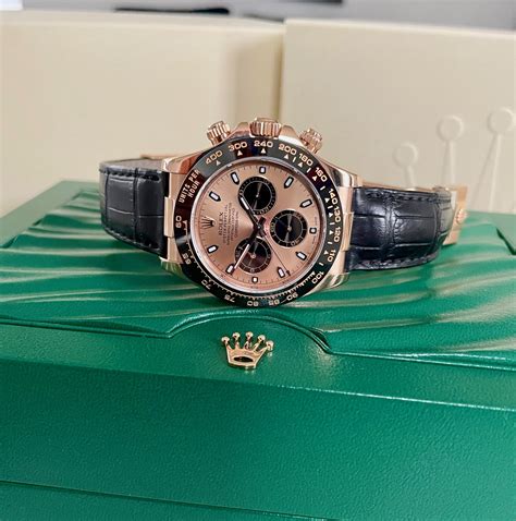 rolex daytona crocodile strap|rolex chronograph leather strap.